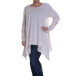 STUDIO M Women's Poncho Sweater Jersey Grays M