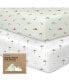 Фото #3 товара 2pk Soothe Fitted Crib Sheets Neutral, Organic Baby Crib Sheets, Fits Standard Nursery Baby Mattress