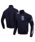 Men's Navy Seattle Kraken Classic Chenille Full-Zip Track Jacket