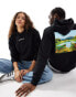 adidas Originals sunset backprint unisex hoodie in black