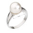 Delicate silver ring with Swarovski pearl 35022.1