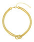 ფოტო #1 პროდუქტის Gold Tarnish Resistant Adjustable Knot Collar Necklace