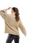 Фото #8 товара NA-KD structured knitted jumper in beige