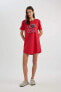 Kadın Kırmızı Elbise - C1737ax/rd256