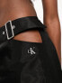 Фото #7 товара Calvin Klein Jeans cut out shiny mini skirt in black