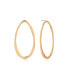 ფოტო #1 პროდუქტის Hammered 18K Gold-Plated Large Oval Earrings
