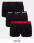 Фото #1 товара Hugo Bodywear 3 pack trunks in black