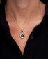 ფოტო #2 პროდუქტის Black Diamond (1/2 ct. t.w.) & White Diamond (1/4 ct. t.w.) Double Circle Pendant Necklace in 14k Gold, 16" + 4" extender, Created for Macy's