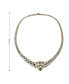 Фото #2 товара 14k Gold Plated with Black Enamel Leopard Head Omega Necklace