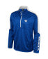 Фото #2 товара Men's Royal Kentucky Wildcats Marled Half-Zip Jacket