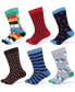 ფოტო #1 პროდუქტის Men's Fun Colorful Dress Socks 6 Pack