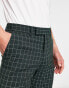 ASOS DESIGN smart co-ords skinny trousers in forest green grid check