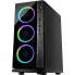 Фото #4 товара Inter-Tech W-III RGB - Tower - PC - Black - ATX - ITX - micro ATX - Aluminium - Tempered glass - Blue - Green - Red
