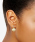 ფოტო #2 პროდუქტის Cultured Golden South Sea Pearl (9mm) & Diamond Accent Drop Earrings in Sterling Silver
