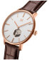 ფოტო #2 პროდუქტის Men's Legacy Slim Automatic Brown Leather Watch 42mm