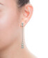 ფოტო #2 პროდუქტის Cultured Freshwater Button Pearl (4-6mm) Linear Chain Drop Earrings in Sterling Silver, Created for Macy's