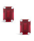 ფოტო #16 პროდუქტის Gemstone Stud Earrings in 10k White Gold