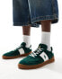 Фото #1 товара Polo Ralph Lauren Heritage Aera trainer with gumsole in green and white