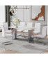 Modern Marble Dining Table with 6 PU Seats