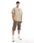 Nike M90 graphic t-shirt with backprint in khaki