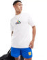 Adidas Training t-shirt with Tiro nation graphic in white Белый, S - фото #2