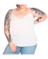 ფოტო #1 პროდუქტის Plus Size V-Neck Cami