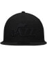 Men's Utah Jazz Black On Black 9FIFTY Snapback Hat