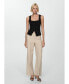 ფოტო #2 პროდუქტის Women's Pleat Straight Trousers