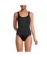 Petite Chlorine Resistant High Leg Soft Cup Tugless Sporty One Piece Swimsuit