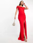 ASOS DESIGN Tall cap sleeve strappy open back bias maxi dress in red Красный, 34 - фото #8