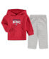 ფოტო #1 პროდუქტის Toddler Boys Red, Heathered Gray Washington Nationals Fan Flare Fleece Hoodie and Pants Set