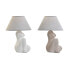 Фото #1 товара Настольная лампа Home ESPRIT Белый Бежевый Керамика 40 W 220 V 22 x 22 x 30 cm (2 штук)