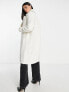 Фото #4 товара Vila fluffy double breasted coat in cream