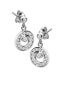 Фото #2 товара Beautiful silver earrings with diamonds and topaz Orbit DE744