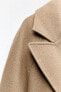 Фото #12 товара Длинное пальто из смесовой шерсти с поясом ZARA