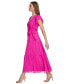 Фото #3 товара Women's Faux-Wrap Cap-Sleeve Tiered Midi Dress