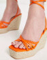 Фото #2 товара Simmi London Fabiana espadrille wedge sandals in orange