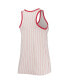 Фото #4 товара Women's White and Red Washington Nationals Pinstripe Scoop Neck Tank Top