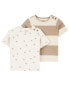 Фото #2 товара Baby 2-Pack Short-Sleeve Tees 12M