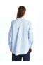 Çizgili Uzun Kollu Kadın Gömlek