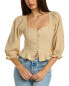Фото #1 товара Meiven Button-Down Blouse Women's Brown M