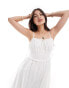 Фото #4 товара Brave Soul strappy midi dress in white