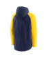 Фото #4 товара Men's Navy and Gold Milwaukee Brewers Authentic Collection Full-Zip Hoodie Performance Jacket