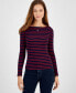 ფოტო #7 პროდუქტის Women's Brenton Striped Long-Sleeve Top