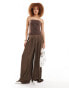 Lioness bandeau buckle detail top in brown