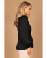 ფოტო #10 პროდუქტის Women's Karina V Neck Satin Top