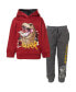 ფოტო #1 პროდუქტის Boys Dinosaur Jurassic Park T-Rex Fleece Pullover Hoodie and Pants Outfit Set Toddler to Big Kid