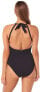Фото #2 товара Amoressa Womens 183993 Seaborne Sabre Black One Piece Swimsuit Size 8