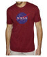 Фото #1 товара Футболка мужская LA Pop Art с премиальным смешанным дизайном слов - Лого NASA Meatball