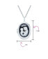 ფოტო #3 პროდუქტის Victorian Style Black White Carved Mother and Child Loving Cameo Photo Locket Pendant Son Daughter Necklace Sterling Silver Women Hold Picture